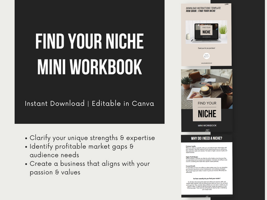 Find your Niche Mini Workbook
